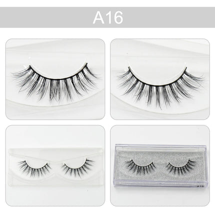 LEHUAMAO 3D Mink Eyelash Fluffy Cross Thick Natural Fake Eyelashes Lashes Dramatic Makeup Eye Lashes Handmade False Eyelash