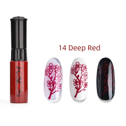 KADS Nail Art Stamping Polish 1 Bottle White Black Gold Stamping Nail Lacquer of Acrylic Paint Tool Beauty Decoration Vernish