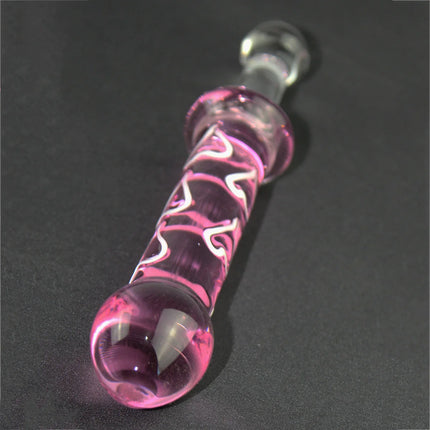 Glass Dildo Anal Vagina Massager Artificial Glans Penis Spiral G Spot Simulator Butt Plug Adult Products Sex Toys for Women Men
