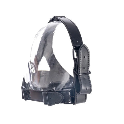 Sexy Leather Half Face Bondage Hood Mask with Penis Gag Slave Restraint Sex Face Eye Mask Male Fetish Erotic Toys for Men Gay