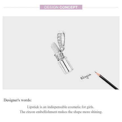 WOSTU Family Heart Charm High heels Mirror Makeup Pendant Bee Boy & Girl Charm Dreamcatcher Beads Jewelry Making Copper Zircon