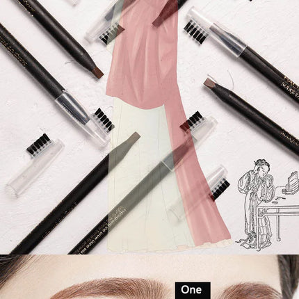 Brown Eyebrow Pencil Waterproof High Quality Professional Female Cheap Eyebrow Enhancer Chinese Cosmetics Haozhuang Brand Makeup