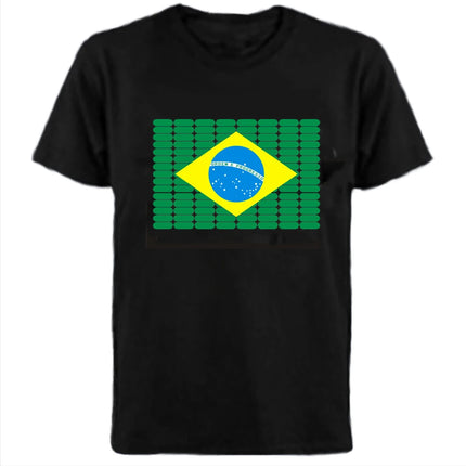 Popular Sound Active Equalizer EL T-shirt Equalizer Light Up Down LED T-shirt Flashing Music Activated LED T-shirts Men Women Tee
