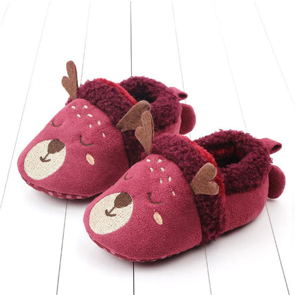 Super Keep Warm Infant Slippers Toddler Baby Shoes Baby Boy Girl Knit Crib Shoes Cute Cartoon Anti-slip Prewalker Baby Slippers