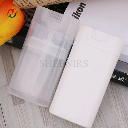 20/30/50pcs 15g White Black Clear Pink Empty Oval Flat Lip Balm Tubes Plastic Perfume Deodorant Containers 15ml Lipstick Tubes