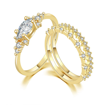 New INS Gold Color Noble Trend Dainty Rings For Women Entry Lux Zircon Midi Finger Rings For Girl Anniversary Jewelry KAR229