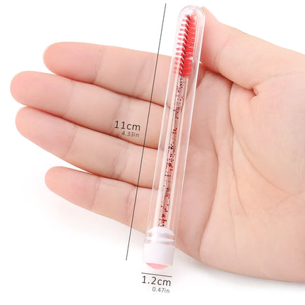 50/100pcs Diamond Eyebrow Brush Tube Disposable Eyelash Brush Reusable Crystal Eyelash Brush Replaceable Dust-proof Makeup Sets