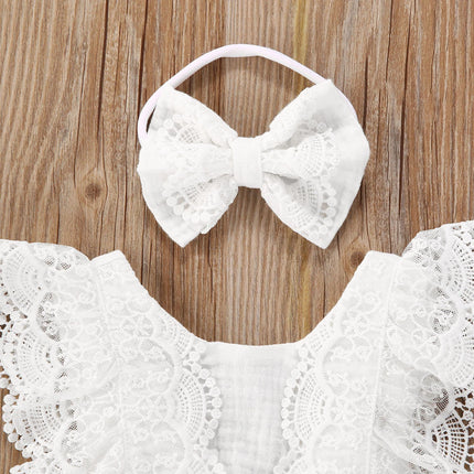 Ma&Baby 0-24M Newborn Infant Baby Girl Romper Lace Ruffles Jumpsuit Soft Baby Girl Clothing Costumes DD43