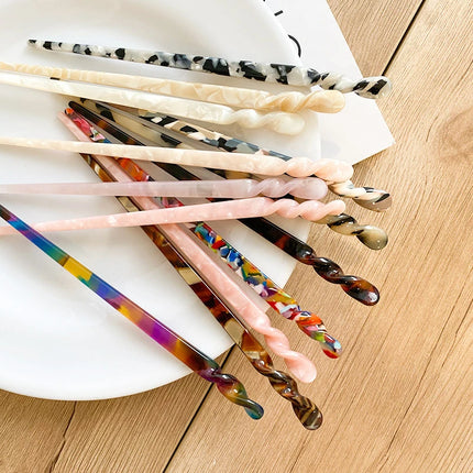 Acetate Hair Sticks Fashion Chinese Style Hairpins Hair Clips Pins Vintage Chopstick Wedding Headwear Hair Jewelry Accessories