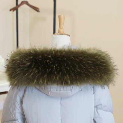 Faux Fur Scarf Warm Winter Hood Fur Decor Shawl Fake Fur Scarf Autumn Winter Women Coat Fur Collar Detachable Hat Accessories