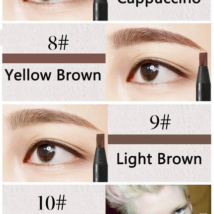 Brown Eyebrow Pencil Waterproof High Quality Professional Female Cheap Eyebrow Enhancer Chinese Cosmetics Haozhuang Brand Makeup