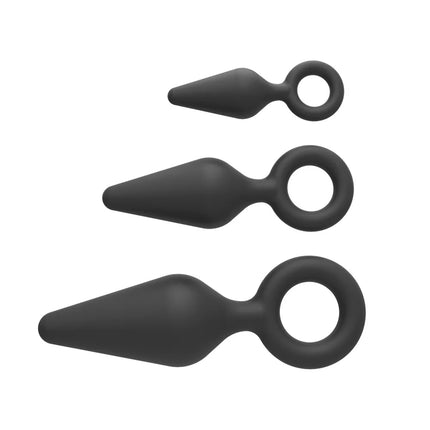 Silicone Butt Plug Ring Anal Plugs Unisex Sex Stopper 3 Different Size Adult Toys for Men/Women Anal Trainer For Couples SM