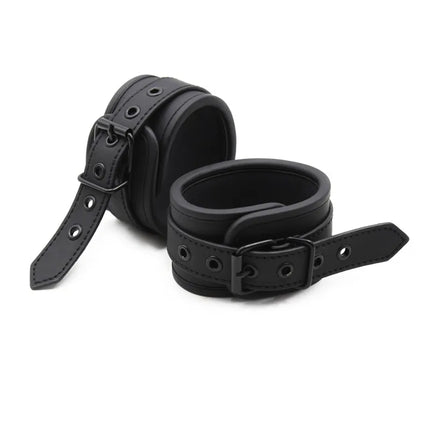 Sexy Adjustable Leather Handcuffs Collar Adult Toys Sex Games Bondage Restraints Exotic Accessories Sex Toys for Woman Couples