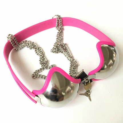 New 3 Colors Stainless Steel Women Adjustable Chastity Bra Lock Female Chastity Device Breast Protection Roleplay Sex Toys