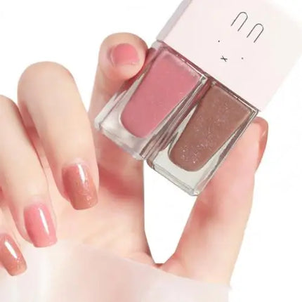 Manicure Water-based Bright Scrub Can Tear Gemini Nail Polish Two Bottles Set Twin Nail Polish Combination Glitter Nal Art Tools
