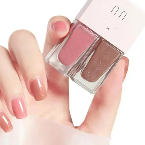 Manicure Water-based Bright Scrub Can Tear Gemini Nail Polish Two Bottles Set Twin Nail Polish Combination Glitter Nal Art Tools