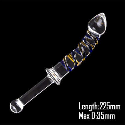 Pyrex Glass Dildo Fake Penis Crystal Anal Beads Butt Plug Prostate Massager G Spot Female Masturbation Toys
