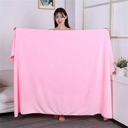 100X200cmSuper thick Microfiber Bath Towels – Super Absorbent, Soft, Fast Drying and Oversized Bath Lines Multip  Grey towel