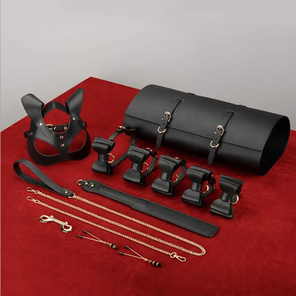 Sex Products For Adults Games Bondage Set BDSM Kits Handcuffs Sex Toys Whip nipple clamps Women Accessories S0922