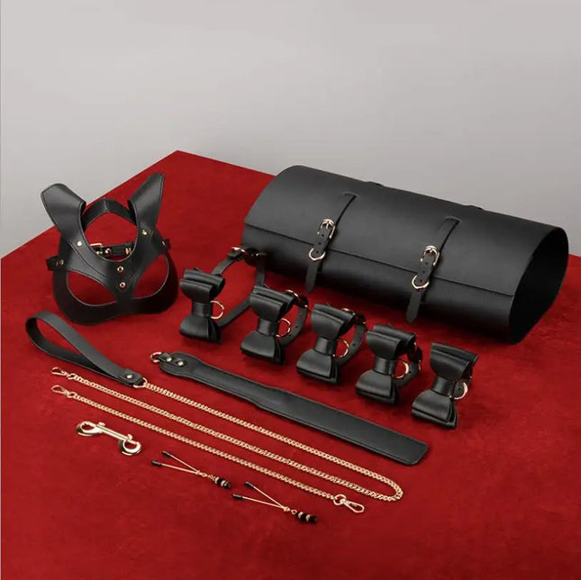Sex Products For Adults Games Bondage Set BDSM Kits Handcuffs Sex Toys Whip nipple clamps Women Accessories S0922