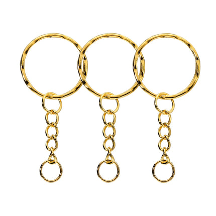 20/50Pcs Key Ring Key Chain Round Split Keyfob Keyrings with Jump Ring for DIY Keychain Pendants Jewelry Making Accessories