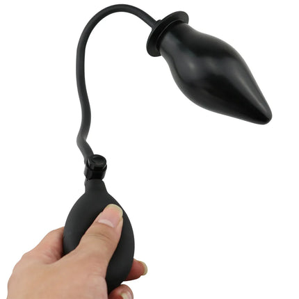 Super Long 5 Beads Inflatable Anal Plug Silicone Column Expandable Big Butt Plug Dildo Pump Ass Dilator BDSM Sex Toy for Couples