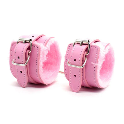 Leather Plush Hand Ankle Cuffs Bdsm Bondage Adult Games Restraints Foot Fetish Sex Toys For Couples Women Erotic slave Handcuffs
