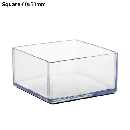 4Pcs Rubber Square Rectangle Floor Protector Pads Chair Leg Caps Table Foot Dust Cover Socks Pipe Plugs Furniture Leveling Feet