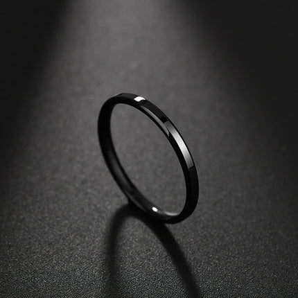 Letdiffery Simple Stainless Steel Couple Jewelry Smooth 1/2/4/6/8mm Women Men Finger Rings For Lovers Dropshipping Wholesale