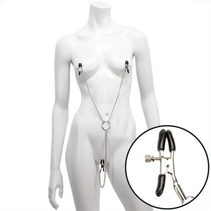 Lot Nipple Clamps Sex Toys For woman Sexy Adult Novelty Mercy Chained milk Clip bells Female Breast Clip clitoris restraints