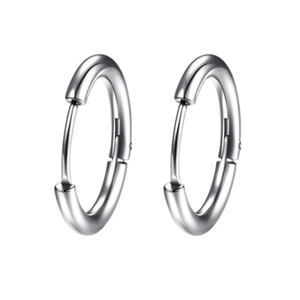 1 pair Women/Man Stainless Steel Small Hoops Earring Piercing Ear Cartilage Tragus Simple Thin Circle Anti-allergic Ear Buckle
