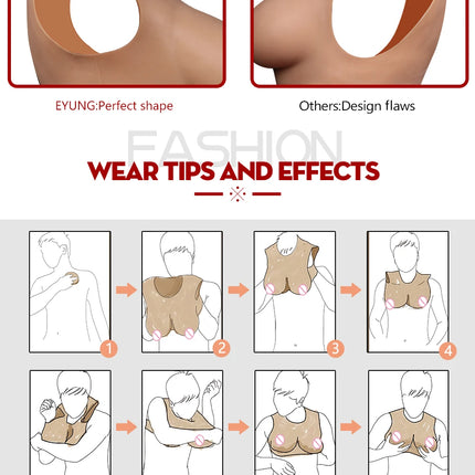 Eyung Huge Fake Breast Forms Fake Boobs Realistic Silicone for Crossdressers Drag Queen Shemale Crossdressing Breastplates Boobs