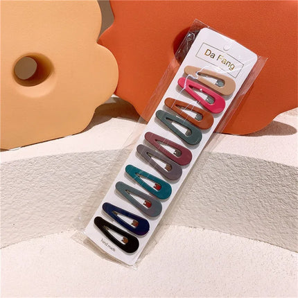 10Pcs/Set Baby Girl Hair Clips Kid Cute Colorful Hairpins Water Droplets Bangs Barrette Headdress Children Hairs BB Clip Hairpin