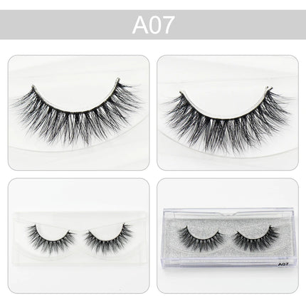 LEHUAMAO 3D Mink Eyelash Fluffy Cross Thick Natural Fake Eyelashes Lashes Dramatic Makeup Eye Lashes Handmade False Eyelash
