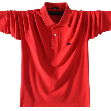 XS-5XL Fashion Sportswear High Quality New-Design Men's Polos Shirts Long Sleeve 100% Cotton Casual Polos Homme Lapel Male Tops