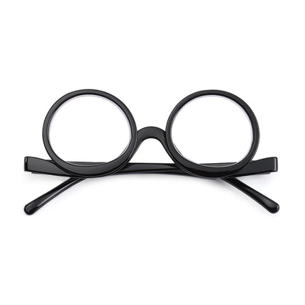 New Rotating Magnifying Makeup Reading Glasses For Women Folding Clamshell Cosmetic Presbyopic Glasses For Elder Unisex