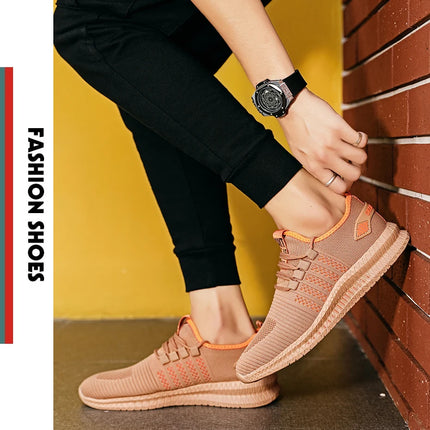 Fashion Sneakers Lightweight Men Casual Shoes Breathable Male Footwear Lace Up Walking Shoe