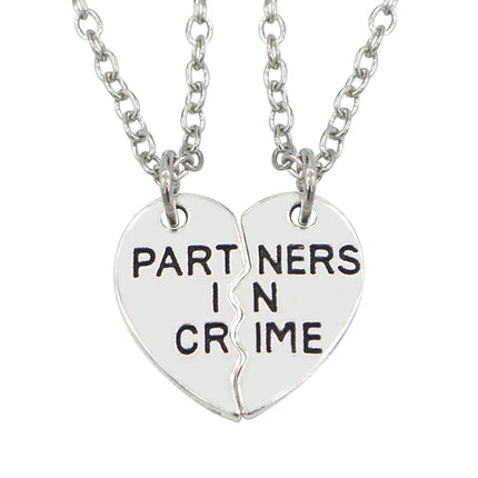 2pcs/set Splicing Necklace Necklace Heartbroken Pendant Necklace Men And Women Best Friends BFF Friendship Birthday Jewelry Gift