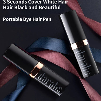 Instant Hair Dyeing Pen Portable White Hair Coloring Lipstick Cover for Eyebrow Tattoo Concealer Hair Dyeing Tool
