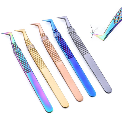 100% Closed New Style Premium Eyelashes Tweezers Hand anti-slip design Improve for 3D 6D Lashes Extensions