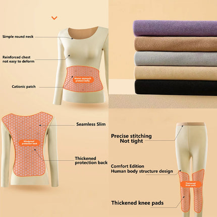 Women's Thermal Underwear Men Winter Clothes Seamless Thick Double Layer Warm Lingerie Women Thermal Clothing Set Woman 2 Pieces