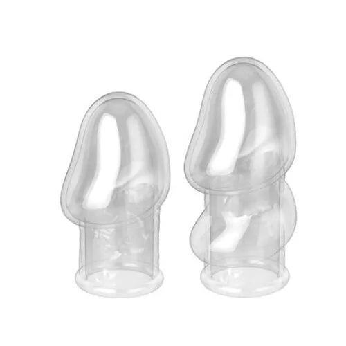 Transparent Male Glans Penis Sleeve Penis Extensions Delay Ejaculation Reusable Condoms Spray Massager Sex Toys for Men