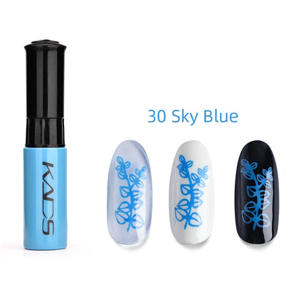 KADS Nail Art Stamping Polish 1 Bottle White Black Gold Stamping Nail Lacquer of Acrylic Paint Tool Beauty Decoration Vernish
