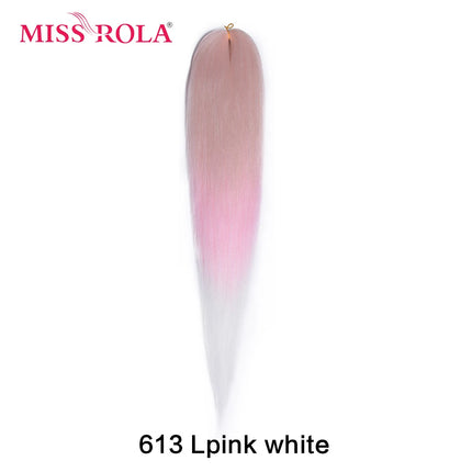 Miss Rola Synthetic 26 Inches 75g Kanekalon Hair Wholesale Bulk Braid Hair Extension Pre Stretched Pink Blonde Twist Jumbo Braid