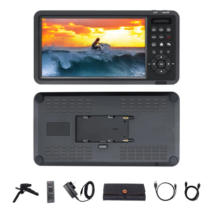 UNISHEEN 7inch Screen Video Capture Box 2 Channel HDMI Recorder Battery Socket Tape CVBS AV RCA SVideo DVI VGA YPbPr 1080p HD 4k