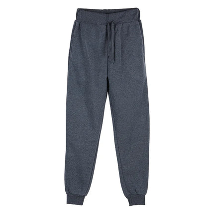 New Winter Men's Sweatpants Korean Fashion Thick Warm Wide Leg Straight Loose Track Pants Male Casual Thermal Velvet Trousers