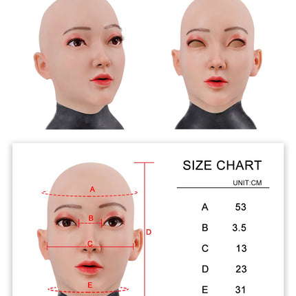 Dokier Crossdressing Soft Silicone Cosplay Costume Masks Props for Crossdresser Transvestite Halloween Cosplay Male to Female