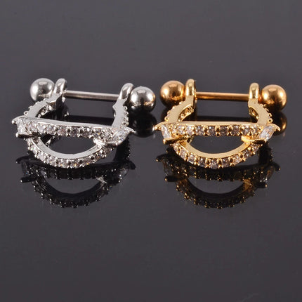 1pc Ear Tragus Cartilage Ring Stainless Steel Barbell With Cz Hoop Cartilage Cuff Piercing Helix Daith Rook Lobe Earrings