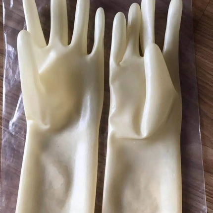 Chlorinated Unisex Latex Short Gloves Mittens Rubber Wrist Fetish Costumes