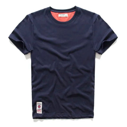 Men's Cotton Solid Color T-Shirt Men Casual O-Neck Basic T-Shirt Male High Quality Classic Tops
